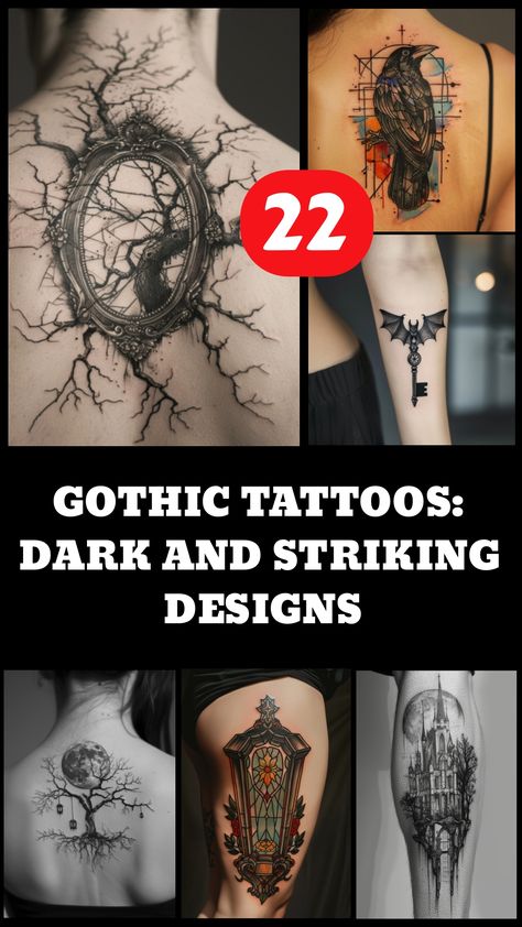 Explore the captivating world of gothic tattoos with these unique and artistic designs. Whether you're drawn to dark and intricate motifs or stunning gothic lettering, these tattoo ideas are perfect for expressing your individuality. From skulls and roses to mysterious symbols, there are endless gothic tattoo design ideas to inspire your next ink masterpiece. Dive into the enchanting realm of gothic artistry and find the perfect design that resonates with your dark aesthetic. Gothic Owl Tattoo, Gothic Sleeve Tattoos For Women, Dark Aesthetic Tattoo Ideas, Creepy Skull Tattoo, Small Gothic Tattoos For Women, Dark Horror Tattoo Designs, Dark Forearm Tattoo, Dark Romance Tattoo Ideas, Gothic Finger Tattoos