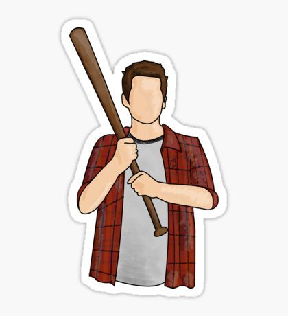 Stiles Stilinski / Dylan O'Brien / Teen Wolf / Baseball Bat Sticker Teen Wolf Art, Teen Wolf Memes, Dylan Obrian, Teen Wolf Dylan, Teen Wolf Stiles, Teen Wolf Cast, Bubble Stickers, Wolf Wallpaper, Tumblr Stickers