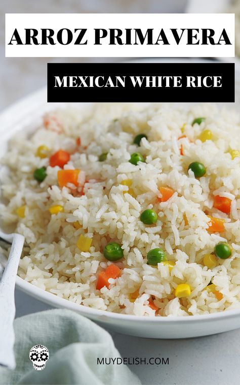 Mexican White Butter Rice, Mexican White Rice With Vegetables, Flavorful White Rice, Flavorful White Rice Recipe, What To Add To White Rice, How To Make Mexican Rice From White Rice, How To Make Spanish Rice With White Rice, How To Make White Rice Flavorful, How To Make White Rice Taste Good