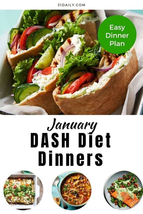 January DASH Diet Dinners: Continuing our healthy January goals with simple and healthy weeknight dinners that also happen to be quite delicious and inspired by the DASH Diet. Easy Dinner Plans, Healthy January, January Goals, Healthy Salmon Dinner, Dash Diet Meal Plan, The Dash Diet, Dash Diet Recipes, Diet Dinner Recipes, Healthy Weeknight Dinners