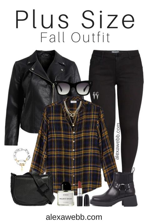 Plus Size Plaid Shirt, Plaid Shirt Outfit, Plaid Shirt Outfits, Alexa Webb, Plus Zise, Women's Plus Size Jeans, Plus Size Plaid, Black Plaid Shirt, Plus Size Fall Outfit