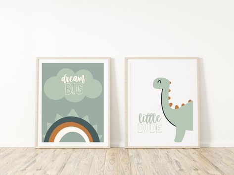 Dinosaur Bedroom Wall, Dinosaur Nursery Prints, Dinosaur Prints For Nursery, Dinosaur Baby Room Artwork, Dinosaur Kids Room Artwork, Dinosaur Wall Decor, Bee Printables, Dinosaur Printables, Nursery Canvas