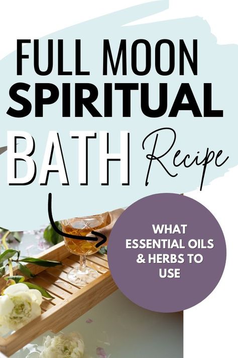 Protect your energy with a full moon cleansing bath. Full Moon Essential Oil Blend & Bath Tea Recipe. Self care for spiritual wellness. Add a cleansing full moon bath to your self care routine to release anything that is blocking you. Full Moon Rituals / Spiritual Bathing / How To Release Negative Energy Diy Bath Tea, Full Moon Cleansing, Moon Cleansing, Bath Tea Recipe, Full Moon Bath, Spiritual Cleansing Bath, Cleansing Bath, Moon Bath, Releasing Negative Energy