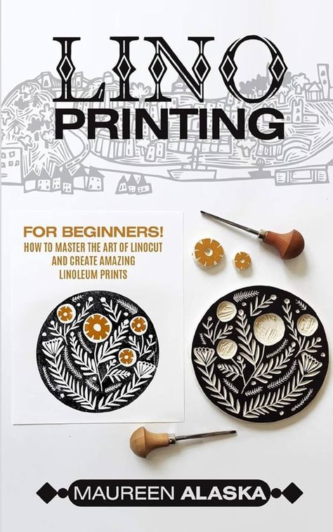 Linocut Tutorial, Linoleum Prints, Printmaking Projects, Lino Printing, Linoleum Print, Linocut Printmaking, Lino Art, Hand Carved Stamps, Stamp Carving