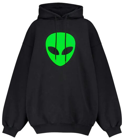 Sapphire Steven Universe, Alien Hoodie, Alien Clothes, Oversized Style, Online Shops, Cotton Hoodie, Black Hoodie, Black Cotton, Printed Cotton