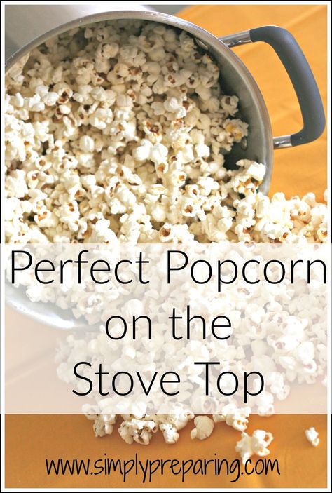 Perfect stove popped popcorn is so easy to make for snacks and movie nights. Come on over, I'll show you how to make the perfect movie night snack! Pop Popcorn On Stove, Popcorn On The Stove, Healthy Movie Snacks, How To Make Popcorn, Homemade Bisquick, Stovetop Popcorn, Perfect Popcorn, Movie Night Snacks, Bisquick Recipes