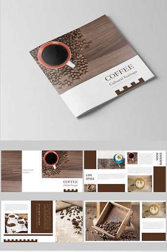 European and American style simple style coffee Brochure#pikbest#templates Coffee Brochure, Catalog Design Layout, Coffee Poster Design, Brochure Format, Cafe Menu Design, Brochure Design Creative, Brochure Design Layout, Cafe Branding, Creative Brochure