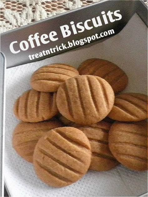 Coffee Flavored Cookies, Coffee Cookies Recipe, Flavored Cookies, Coffee Biscuits, Resepi Biskut, Cinnamon Coffee, Coffee Cookies, Biscuit Cookies, Instant Coffee