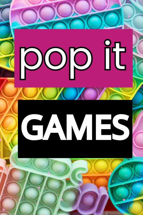 pop it games ideas Games With Pop Its, Pop It Party Games, Pop It Games, Pop It Toy, Tip Of The Iceberg, Kid Friendly Crafts, Pop Games, It Game, Theme Activity