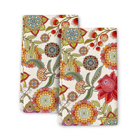 PRICES MAY VARY. Aesthetic floral kitchen towels decorative set, ultra absorbent, soft fabric, reusable and washable. Boho floral kitchen drying towels set of 2 measuring 16"x24"/40cmx60cm, and each of them is designed with a hanging loop for easy storage. Boho dish towels for kitchen aesthetic are suitable for many occasions, tea towels for kitchen, restaurant, bar, bathroom, cafe, dessert shop, office, farmhouse, hotel, store, gym, ect. Boho kitchen hand towels aesthetic will not only beautify Towels Aesthetic, Boho Dishes, Stile Boho Chic, Floral Kitchen, Boho Kitchen, Decorative Dish, Kitchen Hand Towels, Kitchen Towel Set, Drying Towels