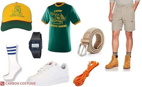 "Camp Know Where" Dustin Henderson costume from Stranger Things 3 Dustin Henderson Costume, Dustin Stranger Things Costume, Happy Jackolantern, Welcome Home Banner, Lucas Sinclair, How To Camp, Dustin Henderson, Gaten Matarazzo, Stranger Things Outfit