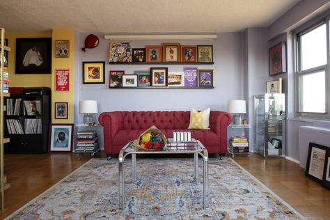 Colorful Queens Apartment Inspired by Hip Hop Culture | Apartment Therapy Black Designers, True Homes, Living Room Photos, Mid Century Architecture, Hip Hop Culture, Décor Diy, African Design, Create Space, Apartment Design