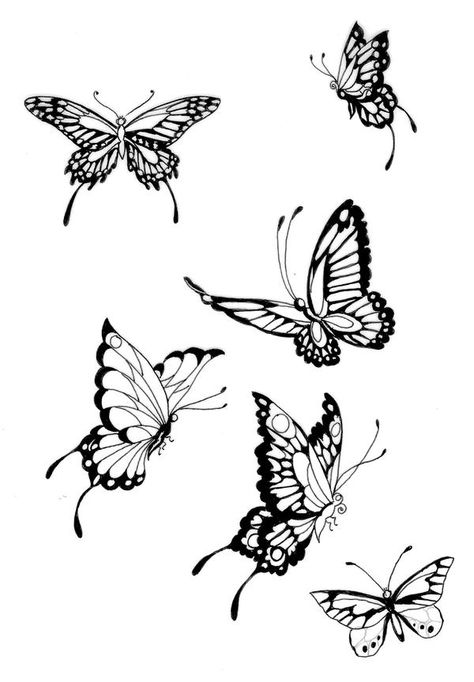 Black Butterfly Tattoo, Butterfly Name Tattoo, Butterfly Tattoo Stencil, Butterfly Outline, Butterfly Coloring, Small Butterfly Tattoo, Butterfly Tattoos For Women, Tattoo Reference, Tattoos For Women Half Sleeve