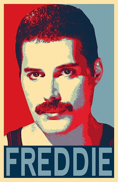 Amazon.com: Freddie Mercury Illustration - Queen Rock and Roll Music Icon Pop Art Poster Print (11x17 inches): Posters & Prints Mercury Logo, Queen Illustration, Wpap Art, Queen Poster, Hope Poster, Freddy Mercury, Pop Art Posters, Rock N Roll Music, Band Posters