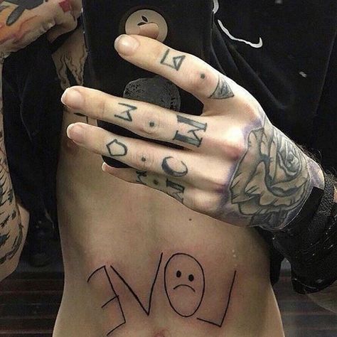 Lil Peep Hellboy, Blue Tattoo, Little Bo Peep, Dream Tattoos, Hand Tattoo, Design Tattoo, S Tattoo, First Tattoo, Love Tattoos