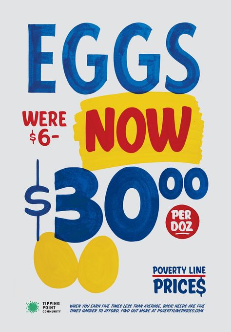 Poverty Line Prices Poverty Awareness, Grocery Sign, Numbers Typography, Sign Painting Lettering, Promo Flyer, Poster Advertising, Tipping Point, Sign Writing, Hand Drawn Lettering