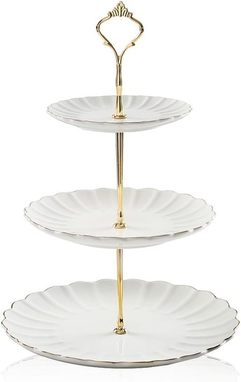 Amazon.com: Sweejar 3 Tier Ceramic Cake Stand Wedding, Dessert Cupcake Stand for Tea Party Serving Platter (White) : Home & Kitchen Wedding Dessert Cupcakes, Dishes Decoration, Square Cupcake Stand, Cardboard Cupcake Stand, Acrylic Cupcake Stand, Ceramic Cake Stand, Porcelain Cake Stand, Pastry Stand, Cake Stand Wedding