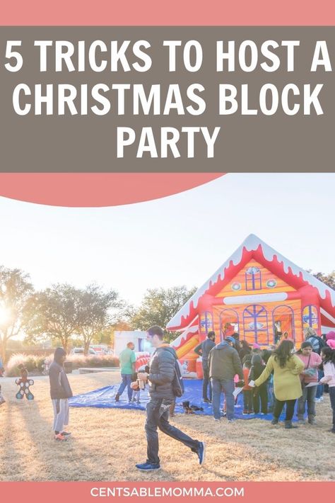 Hosting a neighborhood Christmas Block Party is a great way to get together with your neighbors and have some fun. Check out these 5 tricks to host a Christmas Block Party to help you get started. Get To Know Your Neighbors Party, Neighborhood Christmas Party Invitations, Community Christmas Party, Holiday Block Party Ideas, Planning A Block Party, Neighborhood Christmas Ideas, Neighborhood Christmas Block Party Ideas, Christmas Block Party Ideas, Community Christmas Ideas