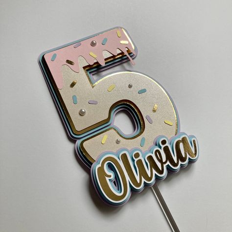 Sweet Treats Birthday Party, Two Sweet Cake Topper, Treats Birthday Party, Cricut Cake Topper, Ice Cream Cake Topper, Cupcakes Pastel, Donut Cake Topper, Treats Birthday, Diy Cake Topper Birthday