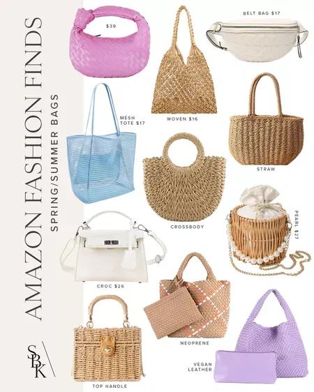 FASHION \ spring and summer bags from Amazon! All under $100. Find the cutest handbags and totes that are straw and more. | SBK Living Amazon Bag, Amazon Favorites, Perfect Handbag, Cute Handbags, Spring Fashion Outfits, Fashion Spring, Summer Fashion Outfits, Vacation Travel, Summer Accessories