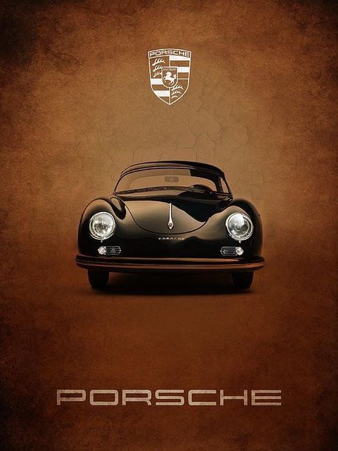 Old Porsche, Porsche Poster, Porsche 356 Speedster, Auto Vintage, 356 Speedster, Auto Poster, Bmw Classic Cars, Porsche Sports Car, Porsche Classic