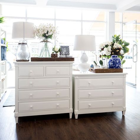 Hamptons Style on Instagram: “It can be hard to find a good white chest of drawers and tallboy. We have the New Hampton range, which is simple and beautiful in style and…” Hamptons Style Bedroom, Bedroom Dresser Styling, Hampton Furniture, Hamptons Bedroom, Hamptons Furniture, White Chest Of Drawers, New Hampton, White Chest, Bedroom Bliss