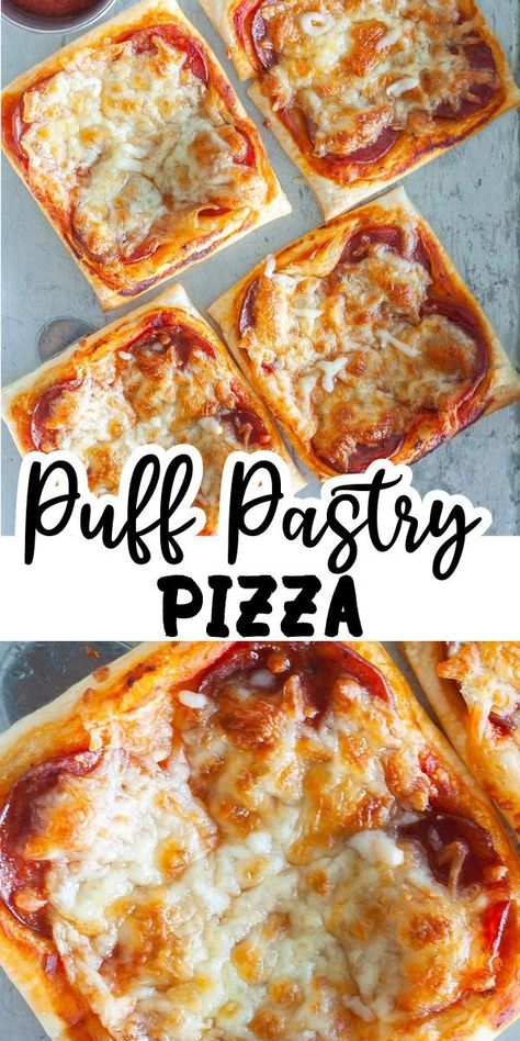 Puff Pastry Dinner, Puff Pastry Recipes Dinner, Easy Pizza Crust, Weeknight Dinner Ideas, Puff Pastry Pizza, Pastry Pizza, Puff Pastry Crust, Easy Homemade Pizza, Tasty Lunch