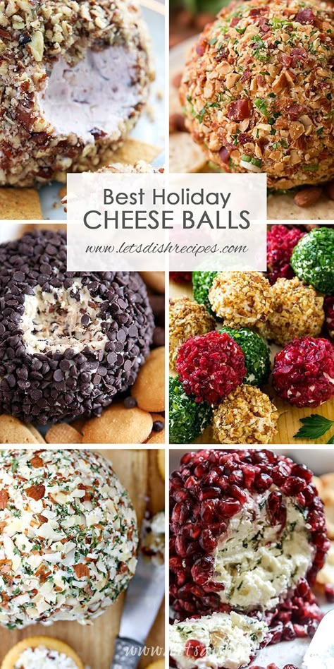 Best Holiday Cheese Ball Recipes: These savory and sweet cheese balls are perfect for serving as Thanksgiving or Christmas dinner appetizers, or to bring to your next holiday party. #appetizers #cheese #cheeseball #holiday #christmas #thanksgiving #recipe Christmas Dinner Appetizers, Holiday Cheese Balls, Holiday Party Appetizers, Sweet Cheese, Holiday Cheese, Ball Recipes, Cheese Ball Recipes, Cheese Balls, Cheese Appetizers