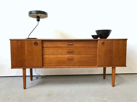 Vintage 1960s Avalon Teak Sideboard. Danish Retro G Plan Mid Century | Avalon | Vinterior G Plan, Teak Sideboard, Vintage Sideboard, Dove Tail Joints, Strong Colors, Antique Items, Vintage 1960s, Cabinet Doors, Vintage Furniture