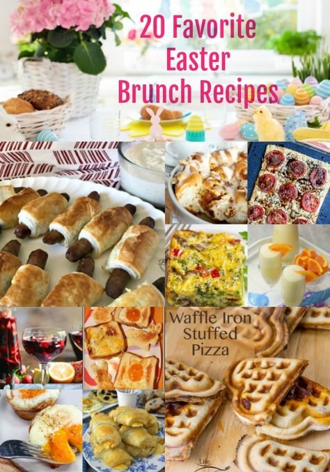 20 Favorite Easter Brunch Recipes on Tasty Tuesdays' Link Party Sausage Stromboli, Strawberry French Toast Casserole, Bunny Tracks, Easter Brunch Ideas, Easter Brunch Recipes, Brunch Pizza, Breakfast Casserole French Toast, Fajita Casserole, Easter Deserts