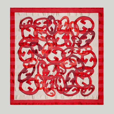 Designer Shawl, Gucci Scarf, Italy Print, White Scarf, Printed Silk Scarf, Designer Scarves, Silk Necktie, Red Silk, Square Frames