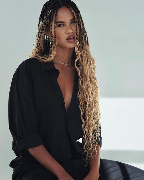 Big Box Braids Hairstyles, Blonde Braids, Protective Hairstyles Braids, Box Braids Styling, Braids With Curls, Long Blonde, Goddess Braids, Long Blonde Hair, Box Braids Hairstyles