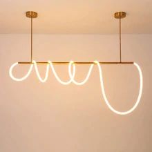 hanging tube light – Buy hanging tube light with free shipping on AliExpress Modern Gold Chandelier, Pendant Lamps Kitchen, Bar Pendant Lights, Pendant Light Styles, Living Room Restaurant, Black Wall Lamps, Led Tubes, Table Kitchen, Gold Chandelier