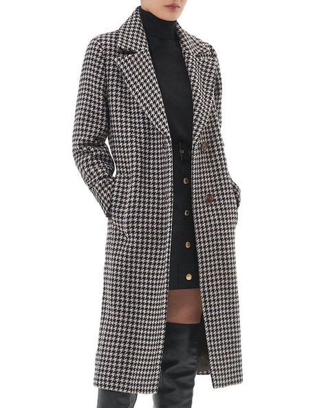 Houndstooth Coat, Women Coats, Houndstooth Pattern, Wool Blend Coat, Women's Coats & Jackets, Shop Womens, Outerwear Coats, Wool Jacket, The Chic