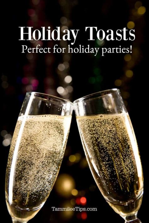 Raise your glass and give one of these 10 Holiday Christmas Party Toasts and New Years Toasts! Short simple toasts that everyone will love! Take the stress out of celebrating the holidays and print one of these great toast ahead of the party! #newyears #newyearsparty #christmasparty #toast #celebration #partytoast Christmas Toast, Travel Restaurant, Bottle Images, Holiday Christmas Party, Christmas Dinner Party, Merry Christmas Images, Champagne Toast, Holiday Background, Champagne Glasses