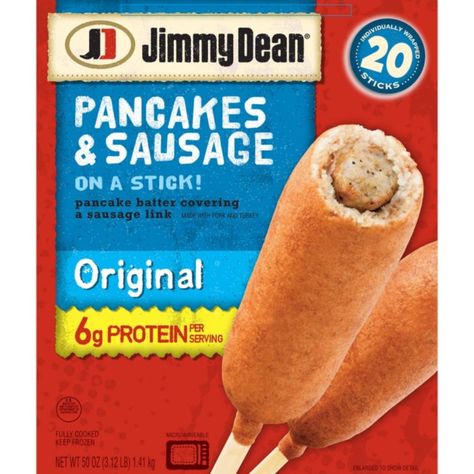 Sam's Club Pancake And Sausage, Pancakes And Sausage, Sausage On A Stick, Pancakes On A Stick, Pancake Sausage, Pork Stock, Sausage Wrap, Jimmy Dean Sausage, Sausage Dip