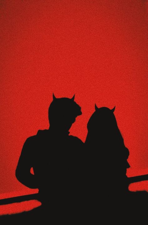 Demon Couple, Kv Rose, Food Background Wallpapers, Red Silhouette, Quote Page, Record Deal, New Images Hd, Anime Devil, Dark Love