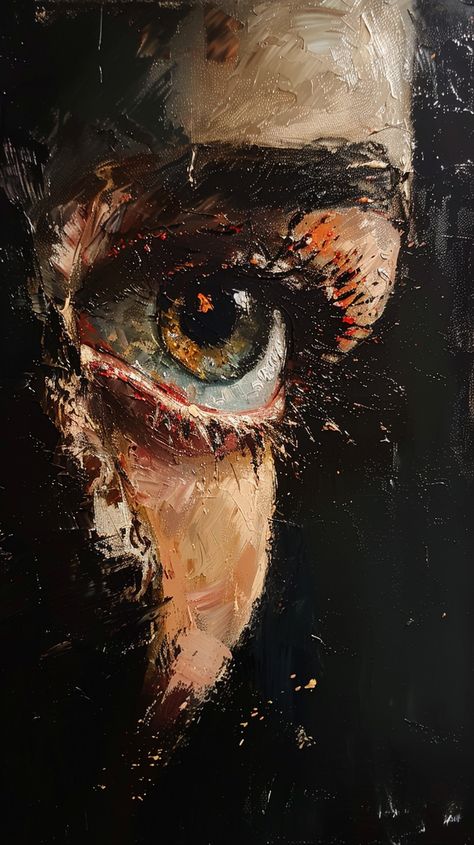 #Impressionism #BertheMorisot #OilPainting #Eye #BlackBackground #DetailedBrushwork #Emotive Portrait Background Ideas Painting, Introspection Art, Expressionism Art Painting, Painting Of An Eye, Emotive Portraits, Mysterious Paintings, Smile Painting, Emotion Art, Deep Paintings