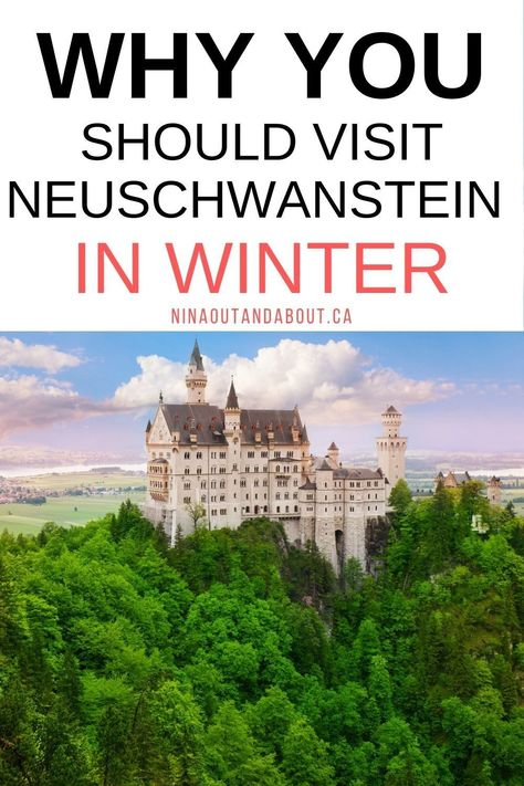 Discover the best time to visit Cinderella's castle. Learn how to avoid crowds, get stunning photos, and pay less by visiting Neuschwanstein at the right time. You'll be able to explore one of the most beautiful places in Europe worry-free. Click to find out how. Travel inspiration | Beautiful Places | Castle | Cinderella | Europe | Travel Motivation Munich Germany In December, Munich In December, Neuschwanstein Castle Photography, Castle In Winter, Bucket List Christmas, Germany Itinerary, Salzburg Christmas, Germany In Winter, Castles In Europe