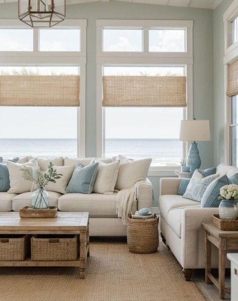 Coral Furniture, Coastal Living Room Ideas, Timeless Living Room, Deco Marine, Beach House Living Room, Coastal Interior, Beach House Interior Design, Design Institute, Condo Ideas