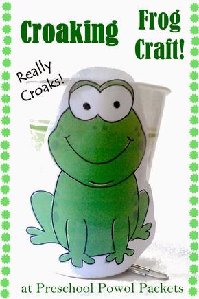 Croaking Frog Craft and Halloween Read & Play | Preschool Powol Packets Frog Lesson Plans, Frogs Craft, Amphibians Activities, Pond Life Theme, Frogs Preschool, Frog Craft, Frog Activities, Play Preschool, Pond Animals