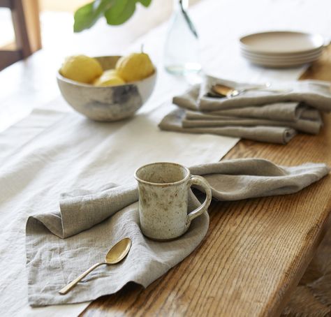 Rough Linen, Custom Table Cloth, White Napkins, European Linens, Linen Duvet Covers, Linen Duvet, Kitchen Tea, Linen Placemats, Linen Table Runner