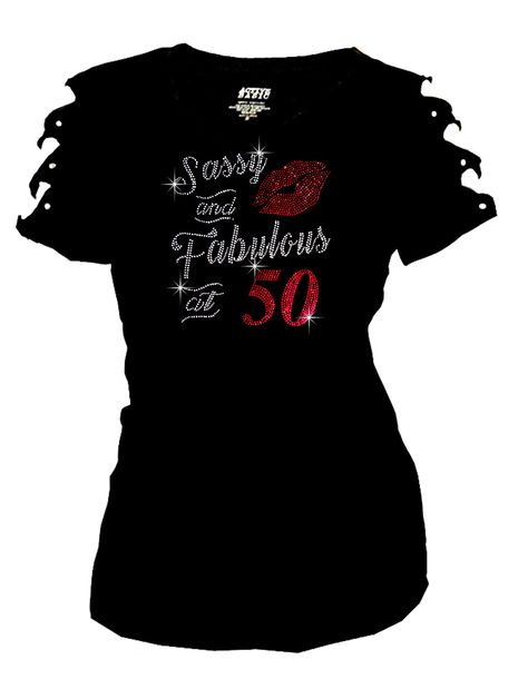 PRICES MAY VARY. 95% Cotton, 5% Spandex Imported Pull On closure Machine Wash Sassy and Fabulous at 50, 50th Birthday Shirt for Women Bling T-Shirt, 50th Birthday Tops, Birthday Gift, Concert Shirt, Going Out Tops Blouse, Soft Shirt, Event Shirt, Church Shirt, Party Shirt, Birthday Shirt Tops, birthday crew shirts, queens of the stone age t-shirt birthday gifts for teen girls, women, family birthday shirts lets fiesta shirt Bling Bling Rhinestones T-Shirt Sassy and Fabulous at 50 Bling T-Shirt, African Birthday Tee Shirts For Women, Casual Cheap Shirt For Birthday, Affordable Black Shirt For Birthday, Sassy Shirts For Women Birthday, 50th Birthday Shirts For Women Shirts By Sarah, Adult Birthday Shirts For Women Casual, Birthday Tee Shirts For Women Club, Cheap Casual Shirt For Birthday Gift, Custom Birthday Shirts Classy