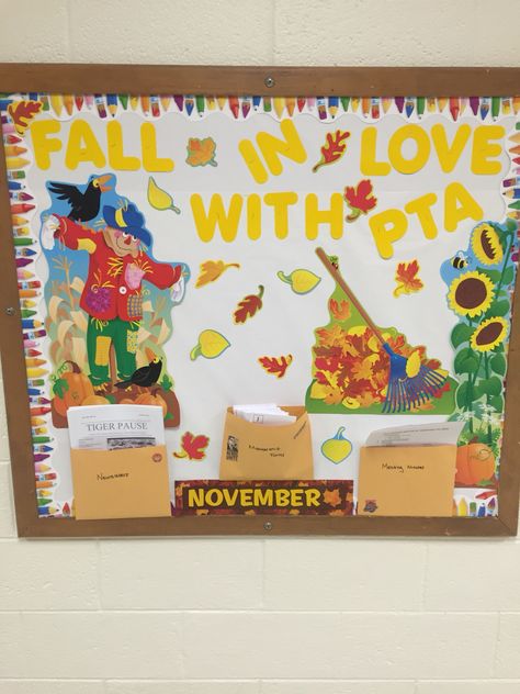 Fall Pta Bulletin Board Ideas, Fall Pto Bulletin Board Ideas, Pta Bulletin Board Ideas Welcome Back, Pto Bulletin Board Ideas, Pta Bulletin Board Ideas, Pto Bulletin Board, Pta Bulletin Boards, Childcare Facility, Pta Board