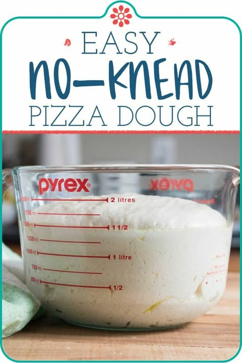 No Knead Pizza Dough, Pizza Dough Recipes, Best Pizza Dough, Easy Pizza Dough, Pizza Calzones, Making Homemade Pizza, Pizza Dough Recipe, Homemade Pizza Dough, Pizza Recipes Homemade