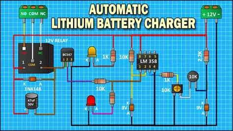 How to Make Automatic Lithium Ion 18650 Battery Charger Circuit Diagram Li Ion Battery Charger Circuit, 18650 Battery Charger Circuit, Window Diagram, Electrical Engineering Books, Battery Charger Circuit, Diy Chargers, Automatic Battery Charger, Basic Electronic Circuits, Battery Charger 12v