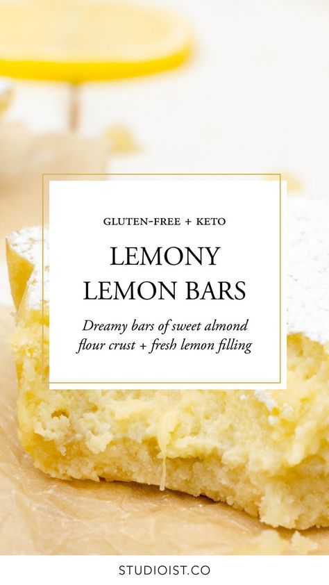 Gluten Free Keto Recipes, Lemon Cream Cheese Bars, Almond Flour Crust, Gluten Free Lemon Bars, Lemon Bars Easy, Lemon Bar, Lemon Dessert Recipes, Lemon Filling, Almond Flour Recipes