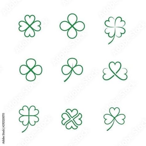 Mama Tattoos, Blatt Tattoos, Ireland Tattoo, Four Leaf Clover Tattoo, Leaf Icon, Shamrock Tattoos, Icon Template, Irish Tattoos, Clover Tattoos