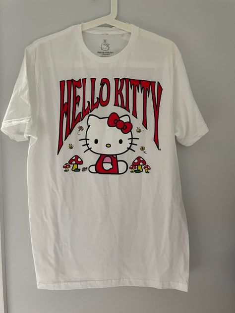 Graphic Tees Hello Kitty, Hello Kitty Graphic Tee, Hello Kitty Merch, Hello Kitty Shirts, Korean Style Hijab, Sanrio Clothes, Hello Kitty Gifts, Kitty Clothes, Hello Kitty Clothes