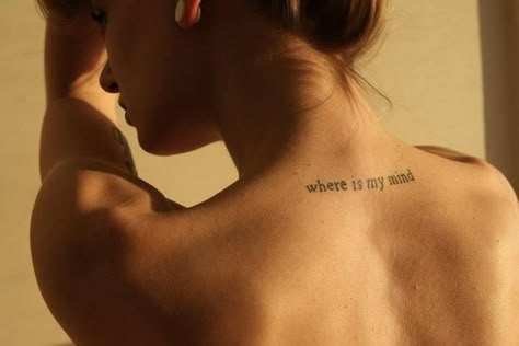 Typographic Tattoo, Mind Tattoo, Pixie Tattoo, Timeless Tattoo, Small Pretty Tattoos, Where Is My Mind, Minimalist Tattoos, Get A Tattoo, Pretty Tattoos